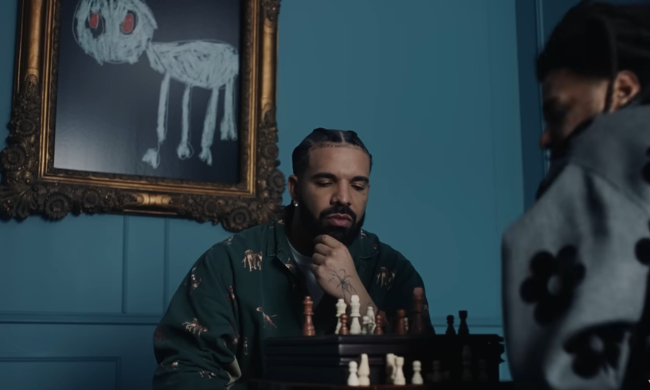 Drake playing chess