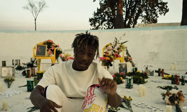 Juice WRLD at the bottom of an empty pool