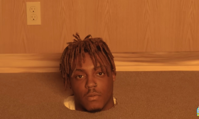 Juice WRLD's head on the floor