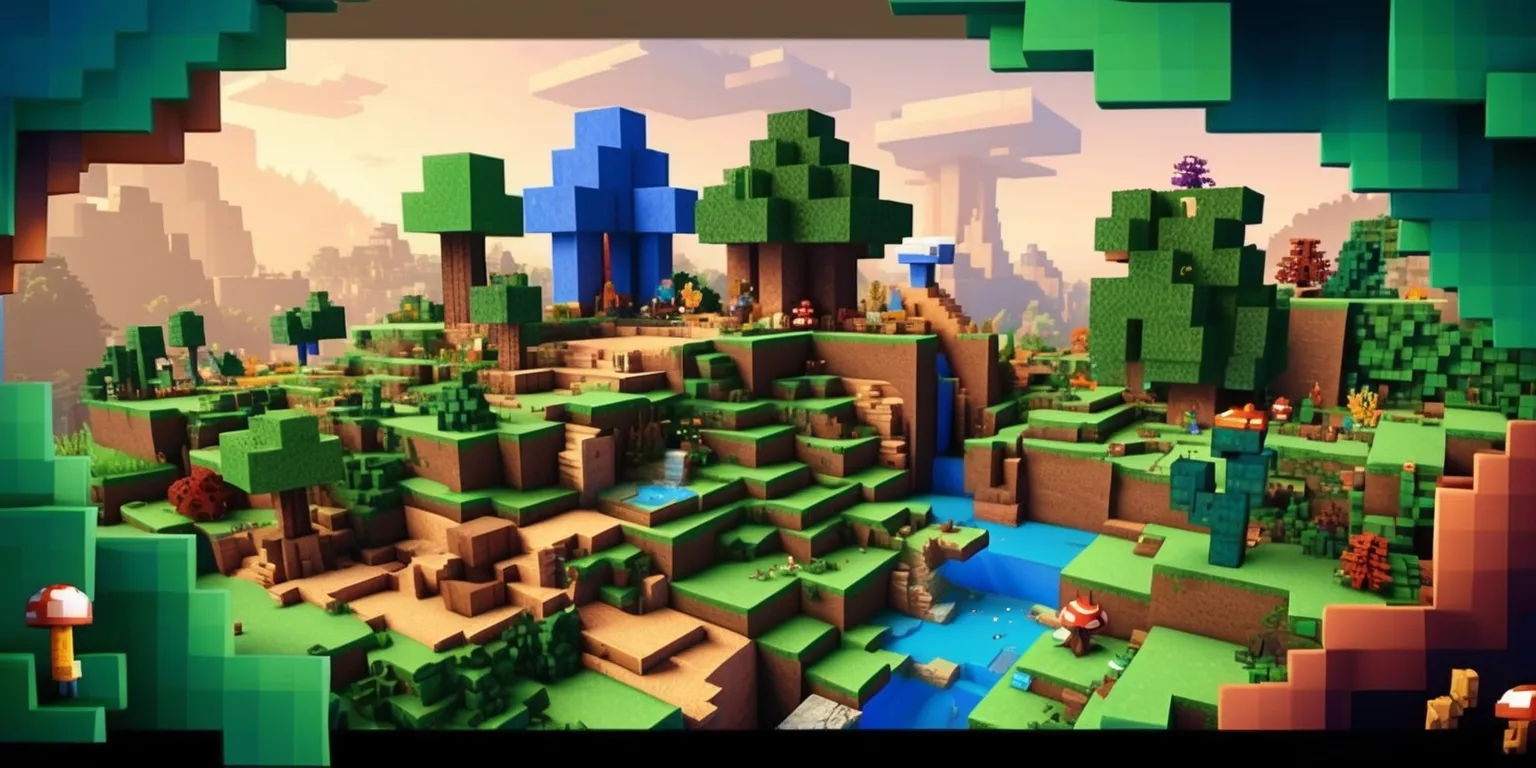 A vibrant digital illustration of the Hytale game, featuring a detailed landscape with blocky terrain, diverse biomes, and various creatures, set against a warm and inviting color palette with shades of green, blue, and earthy tones, in a stylized pixel art style reminiscent of classic sandbox games, with a focus on showcasing the game's unique art style and captivating world, including intricate details such as textured rocks, glowing mushrooms, and lush foliage, all perfectly composed within a cinematic frame, highlighting the game's immersive atmosphere and creative freedom.